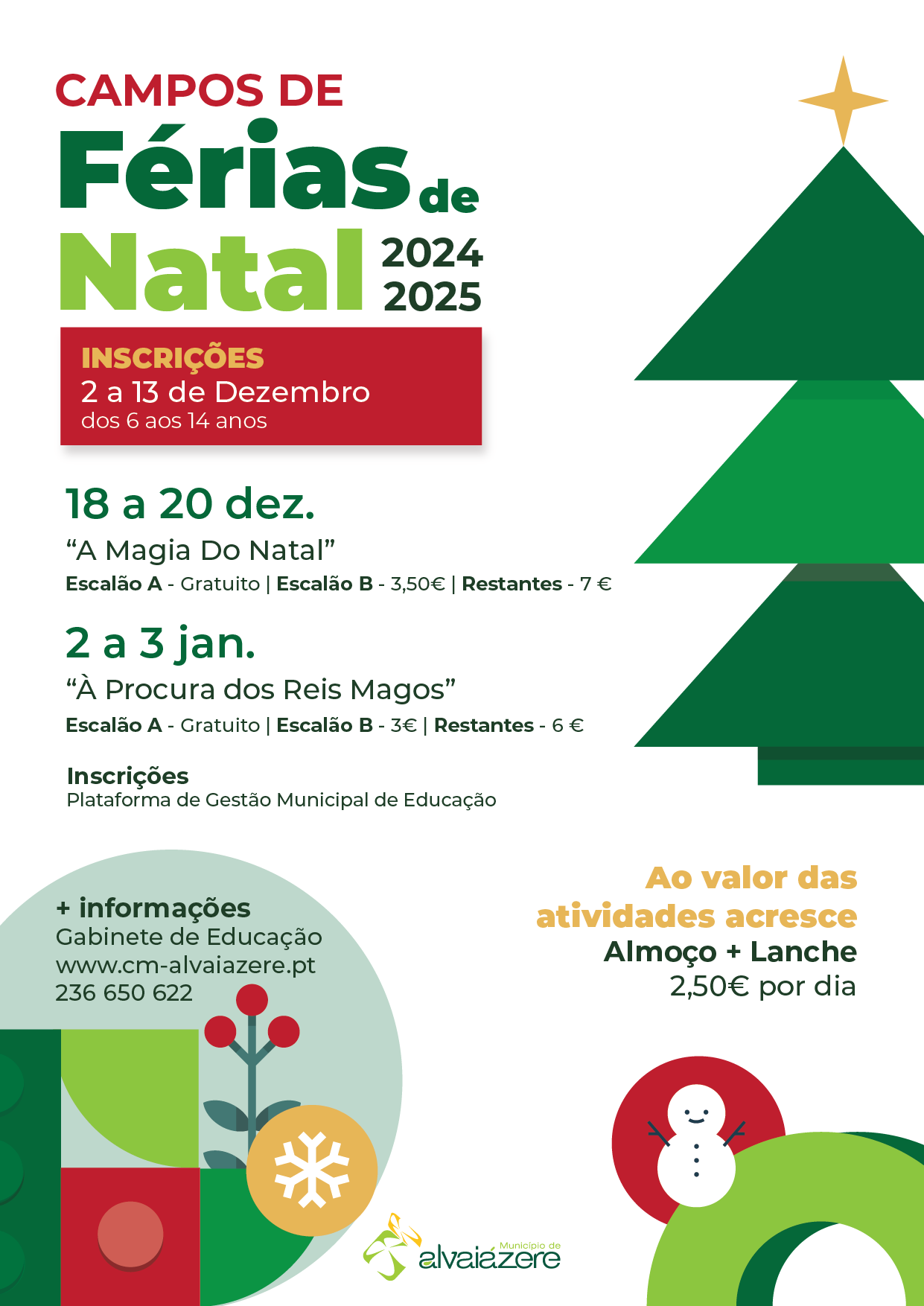 Inscrições Abertas para os Campos de Férias de Natal 2024/2025