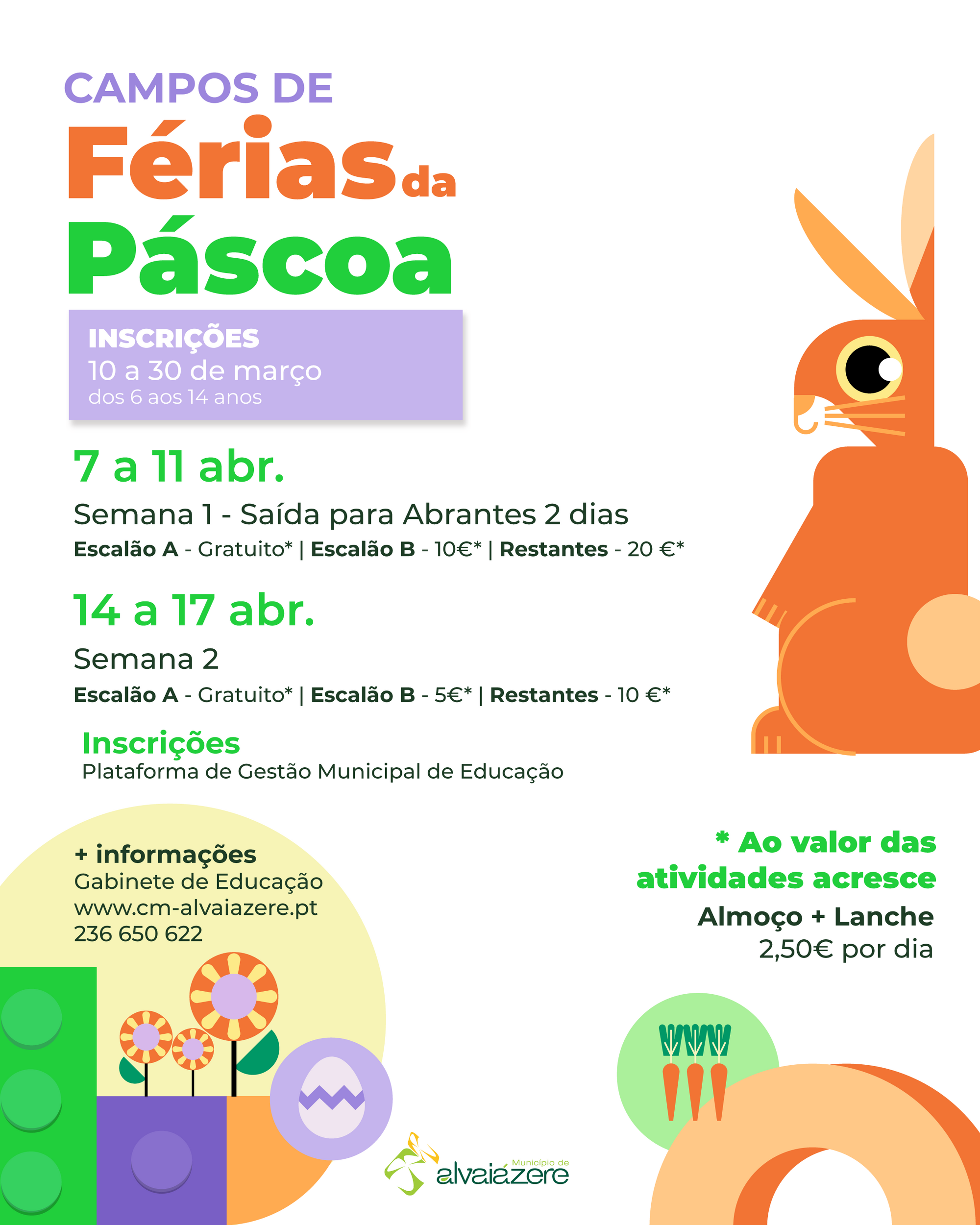 Inscrições para os Campos de Férias da Páscoa 2025