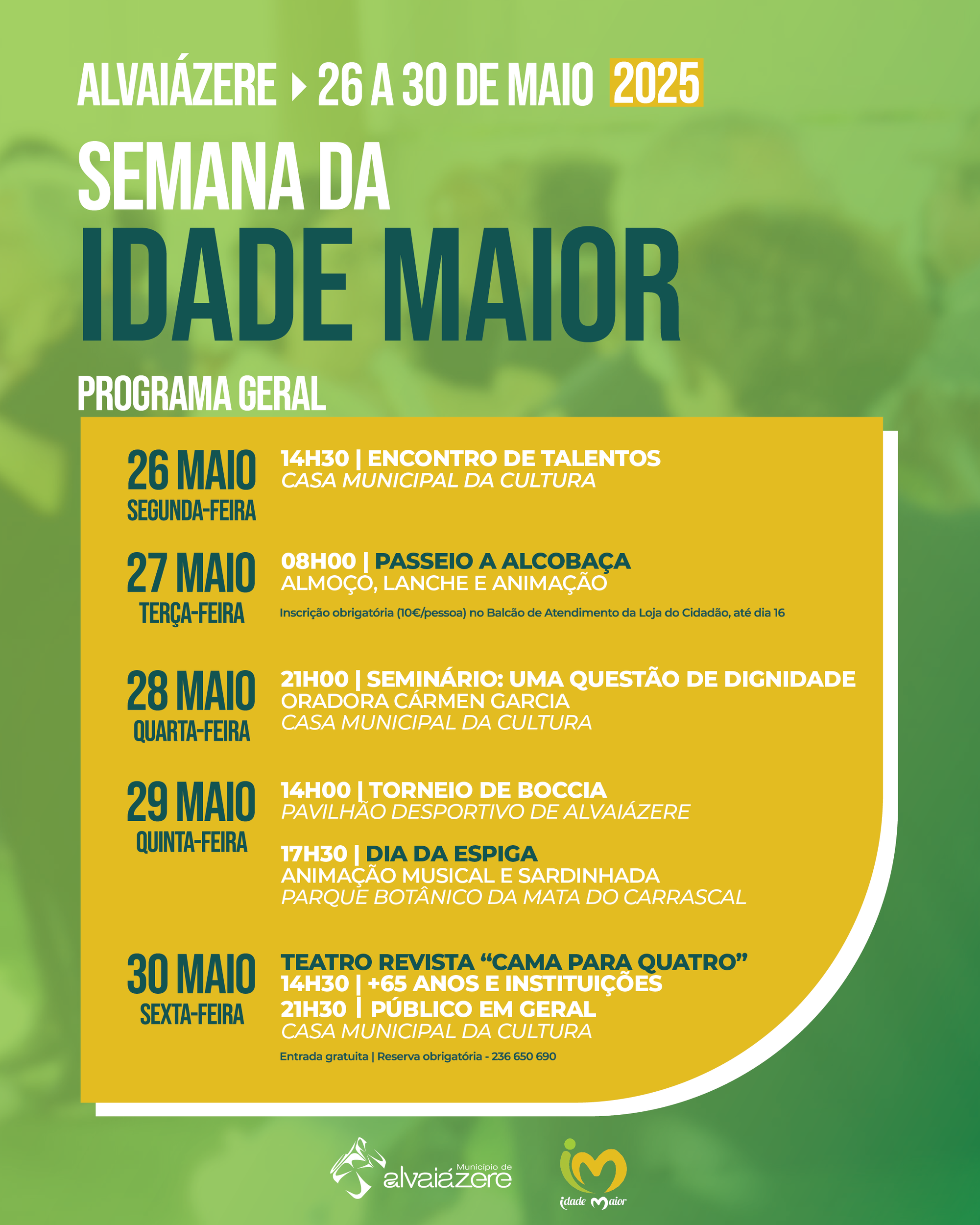 Convívio, cultura e bem-estar na Semana da Idade Maior 2025, em Alvaiázere.