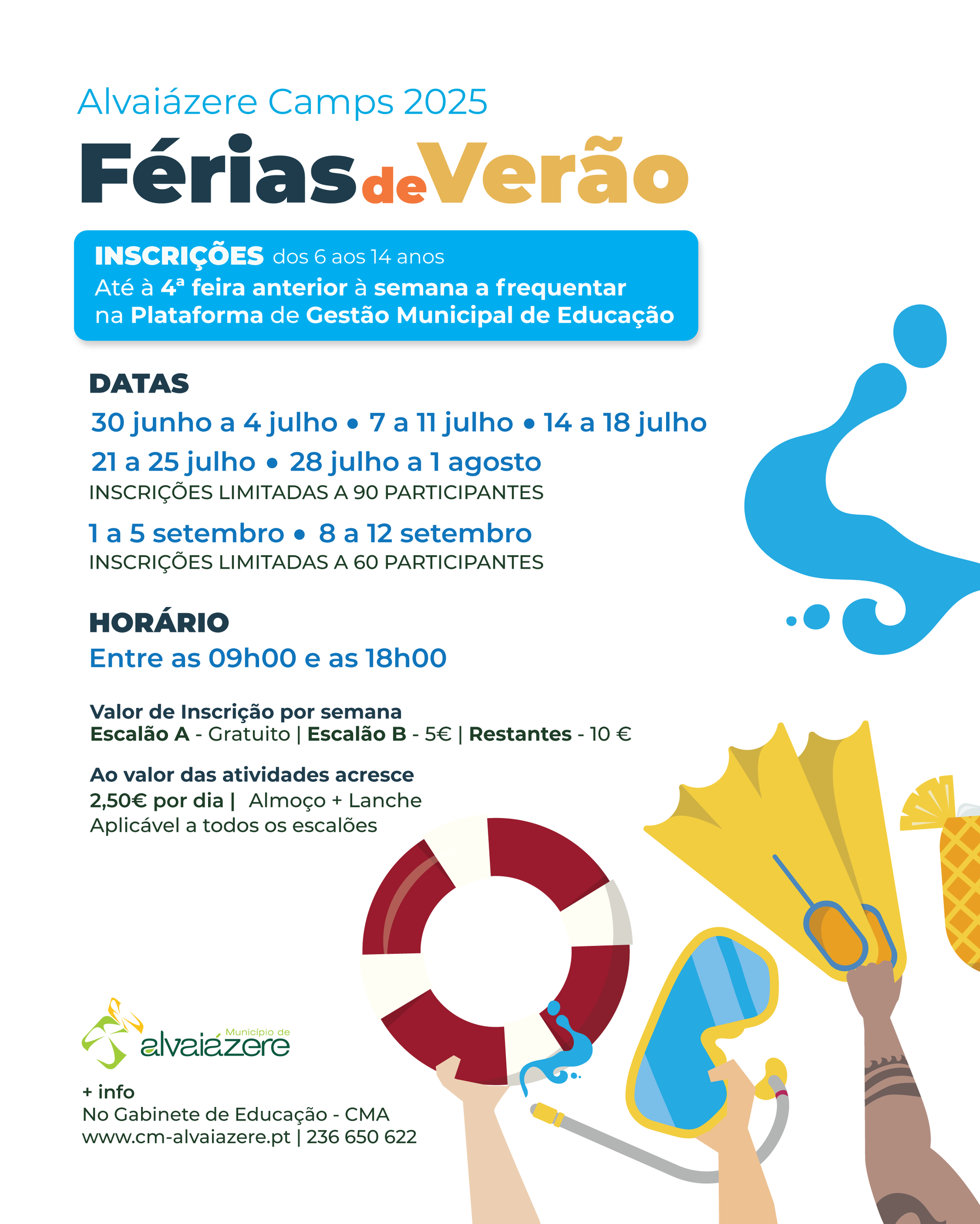 Inscrições para os Campos de Férias de Verão 2025